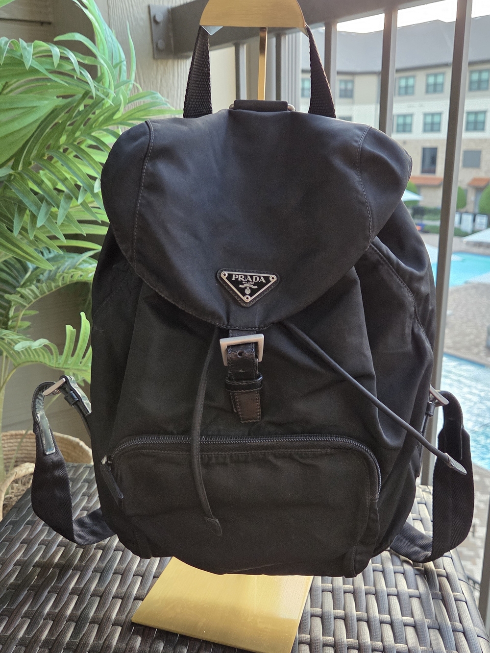 Prada Black Nylon Backpack
